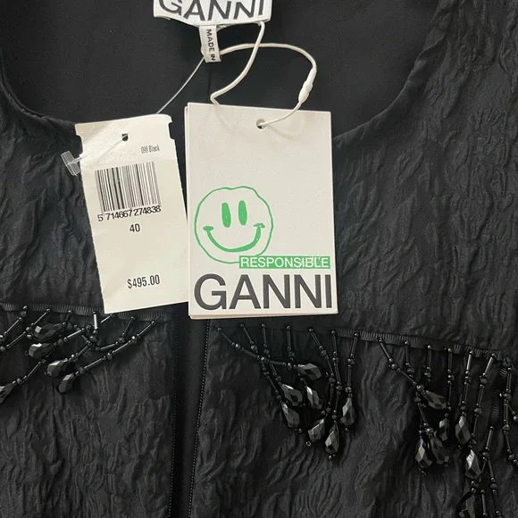 NWT Ganni Jacquard Dress Size 8 US (40 FR) - Picture 12 of 16